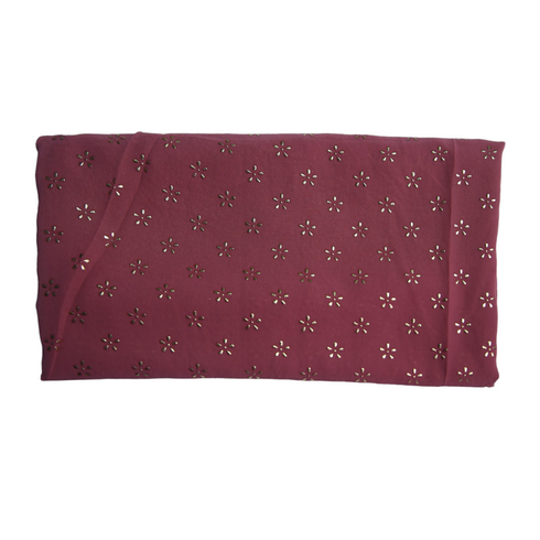 Foil Printed Georgette - Hot Pink
